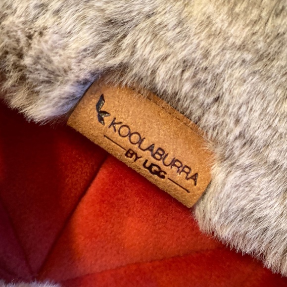 NWT Koolaburra Jasper Red with gray Faux Fur trim Holiday stockings * LOT of 4 * - Picture 2 of 4